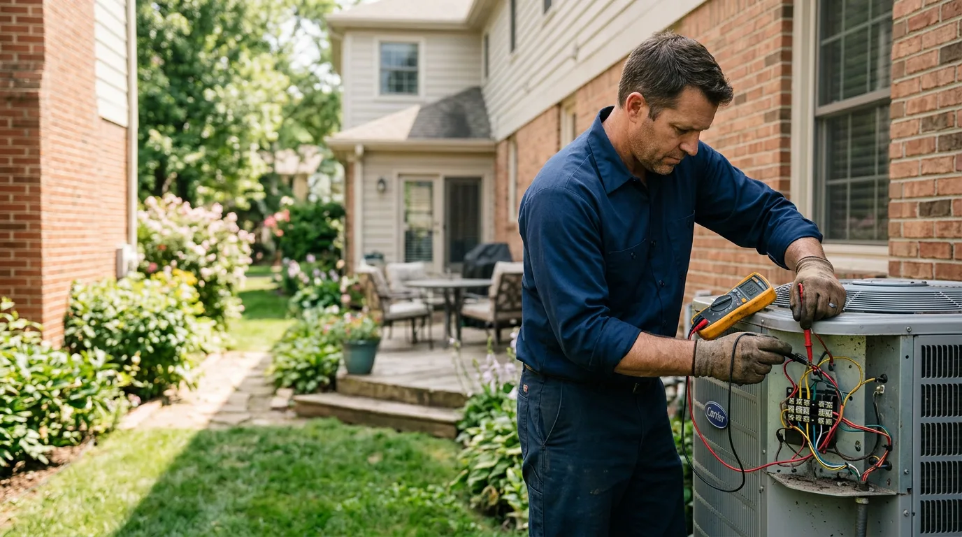 HVAC technician working near Grant, OK